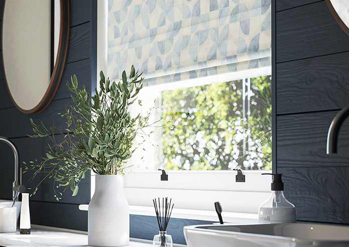 Mosaic Tile, Aquamarine - Roman Blind - Image 5
